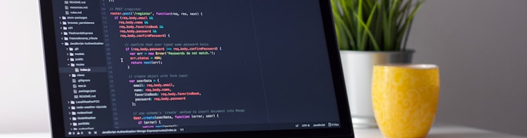 Developer writing email HTML code